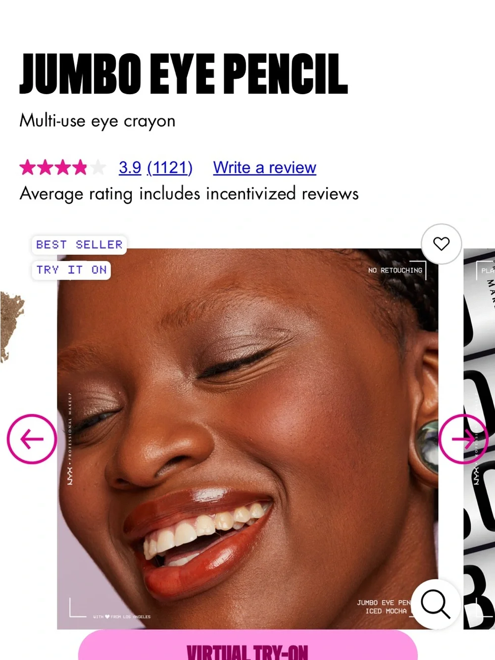 NYX Jumbo Eye Pencil Shimmery Bronze iced mocha light brown gunmetal alternative